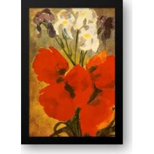  Aquarelle   Wien Albertina (Red Flowers) 40x58 Framed Art 