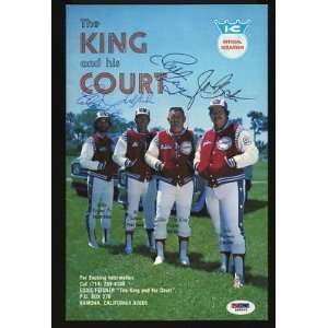  The King & His Court Team Signed Program PSA COA Auto 