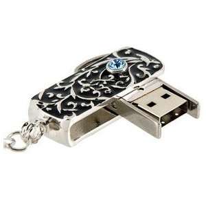  2GB Luxury Arabesques Keychain Flash Drive (Black 