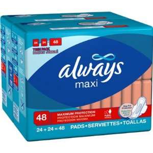  Always Maxi Maximum Protection Pads with Flexi Wings   48 