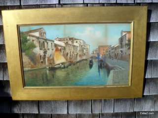 Benvenuti Venice,Italy Painting w/Foster Bros. Frame  