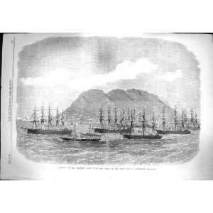  1869 Channel Fleet Ships Lords Admiralty Gibraltar