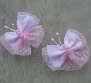 20x Organza Ribbon butterfly Craft/appliques Pink A873  