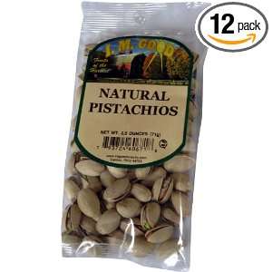 Good Jumbo Natural Roasted and Salted Pistachios, 2.5 Ounce Bags 