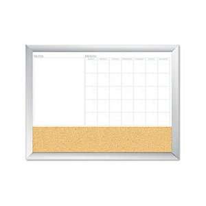  Magnetic Dry Erase 3 N 1 Board, Cork Area, 36 x 24, White 