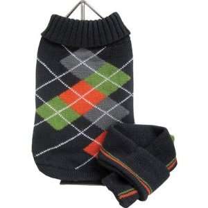 Argyle Dog Sweater and Scarf Set Size X Large (19.5 H x 11.5 W x 1 