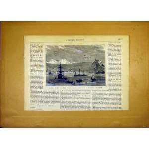  Port Arica Peru Earthquake French Print 1868