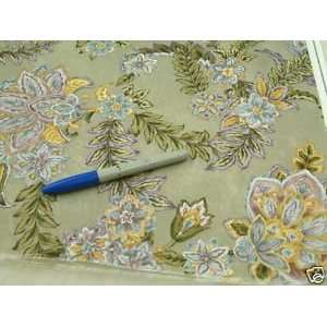   Floral Linen Weave V160 By Yard,1/2 Yard,Swatch Arts, Crafts & Sewing