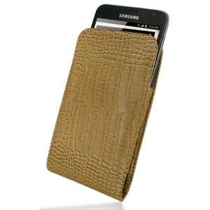 PDair V01 Brown Crocodile Pattern Leather Case for Samsung Galaxy Note 