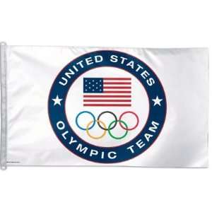  United States Olympic Team Circle Logo Rings and USA Flag 