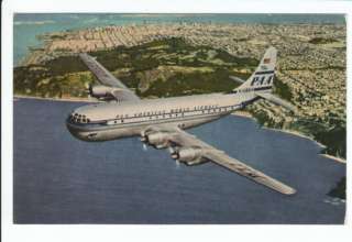   American Airlines Strato Clipper Old Postcard Vintage Airline Issue