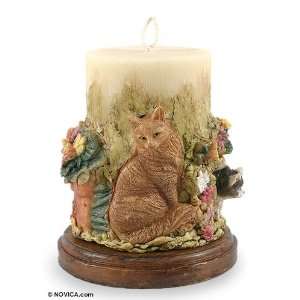  Carved candle, Mom Cat