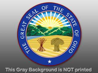   Seal Ohio Sticker   decal logo OH government logo insignia new  