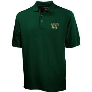  Utah Valley State Wolverines Green Pique Polo Sports 