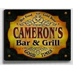 Camerons Bar & Grill 14 x 11 Collectible Stretched 
