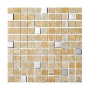 com G53 Marble & Stainless Steel Blend Mosaic Tile 10sqft/one Box G53 
