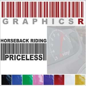 Sticker Decal Graphic   Barcode UPC Priceless Horseback Riding Horse 