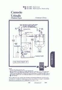 Eljer Commercial White Correcto Urinal 3.8 Liter NEW  