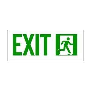 Sign,5x14,exit With Picto Moving Right   BRADY  Industrial 