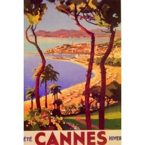  ETE CANNES HIVER TRAVEL FRANCE FRENCH VINTAGE POSTER REPRO 