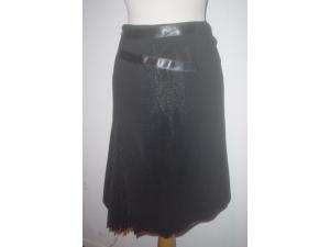 Val & Max black wool lace eve party girls skirt 95/14  