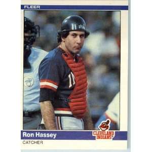  1984 Fleer # 545 Ron Hassey Cleveland Indians Baseball 