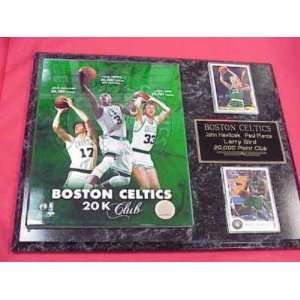  Celtics Larry Bird John Havlicek 2 Card Collector Plaque 
