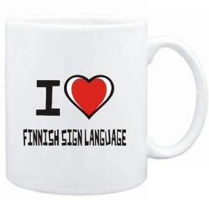   Mug White I love Finnish Sign Language  Languages