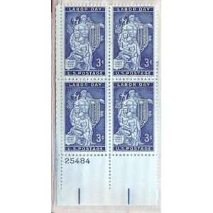 Postage Stamps Labor Day Commemorative Issue Sc 1082 MNHVF OG Block of 