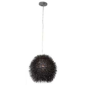  Varaluz 169M01BL Black Urchin Contemporary / Modern Single 