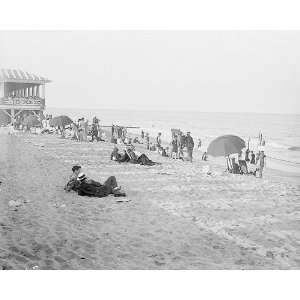  Asbury Park Seashore Beach New Jersey 1900s 8x10 Silver 