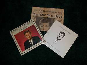 JFK Assassination Philadelphia Bulletin Newspaper and Records  
