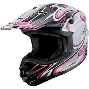  GMax GM76 Pink Ribbon Helmet   Large/Pink/White/Black 