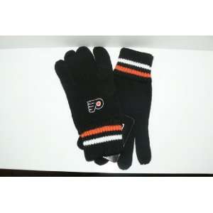  NHL Philadelphia Flyers Adult Size Knit Gloves Sports 