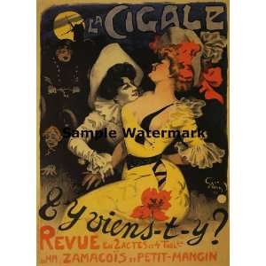  La Cigale Beautiful Lady with Yellow Dress Show Theater 