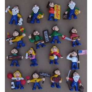 Hershey`s Chocolate`s Hershkins Set Of (16) PVC Figures & (2) Colorful 