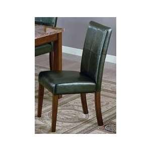  Set of 2 Parson Chairs, Pu Leather in Espresso Finish 