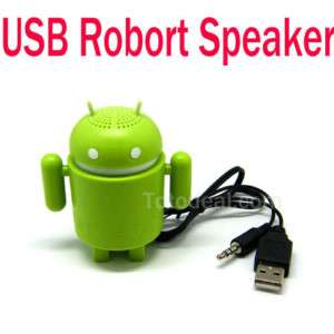 Android Robot USB mini Speaker fr iPod Laptop Tablet PC  
