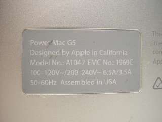 Apple Power Mac G5 Aluminum Desktop Computer Tower A1047 1969C REPAIR 