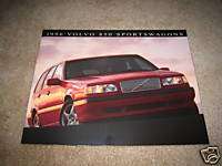 1996 Volvo 850 Sportwagon GLT sales brochure MINT  