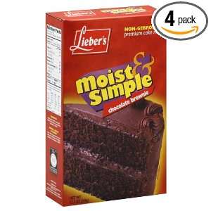 Liebers Cake Mix, Brownie, Passover, 12.5 Ounce (Pack of 4)  
