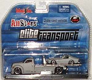   Flatbed Tow Truck Chevrolet corvette grey Rollback Car Carrier  