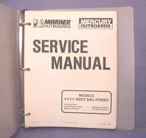 1990 Mercury Mariner 4 & 5 HP, 102cc Service Manual  