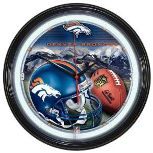  NFL Denver Broncos Neon Clock