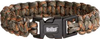 UNITED Knives Elite Forces Survival Bracelet Paracord Green/Orange 