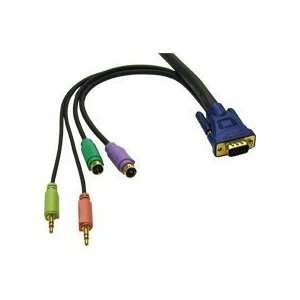  Cables To Go 29622 Ultima 5 in 1 KVM HD15 VGA Cable with 