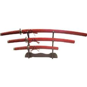  Elite Samurai Warrior Sword Set Red