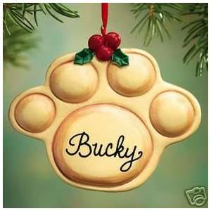  PERSONALIZED PAW PRINT ORNAMENT 