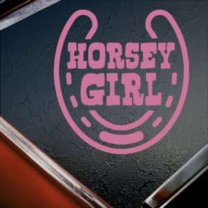  Horsey Girl Pink Decal Car Truck Bumper Window Pink 
