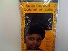 3x New Urban Essence Black Satin Hair Bonnet Cap